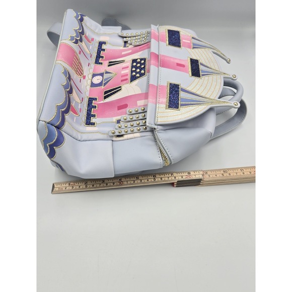 Disney Danielle Nicole Backpack Womens Princess Castle Studded Purse Bag - Picture 12 of 15